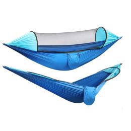Folding Multi Use Swing Hammock For Outdoor Camping - Blue - Hammock